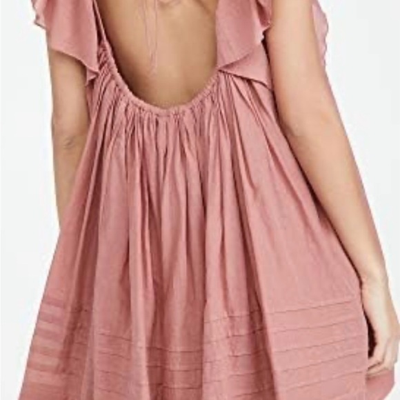 Free People Dusty Rose Gathered Dress - Picture 3 of 9